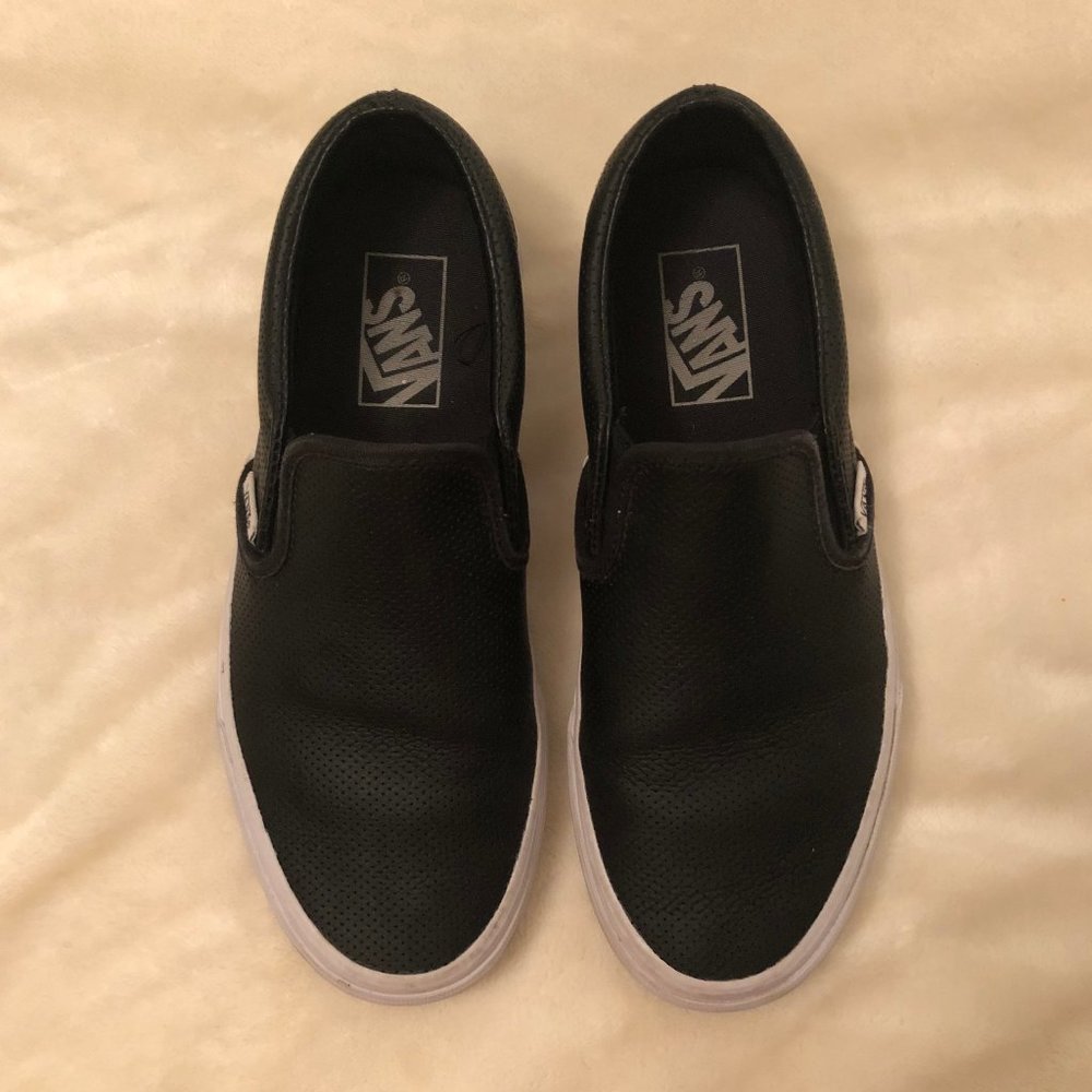 Black Leather Vans